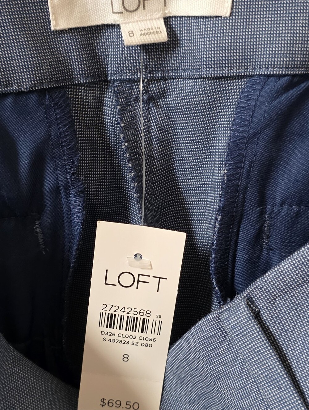 Loft The Riviera Pant Textured Cropped - Picture 8 of 11